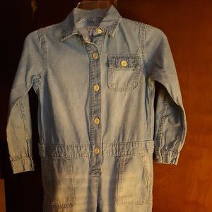 Gymboree Girls Denim Jumpsuit - Cotton -- Size 7-8
